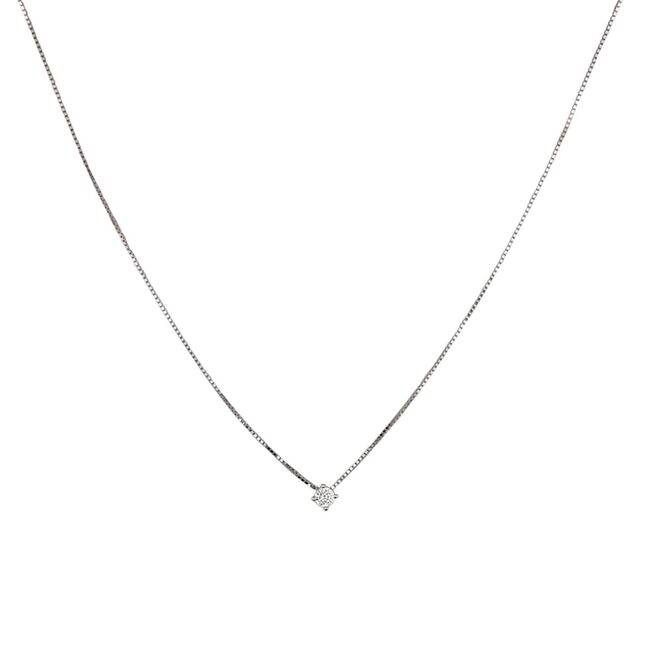 Lant argint cu pandantiv Solitaire
