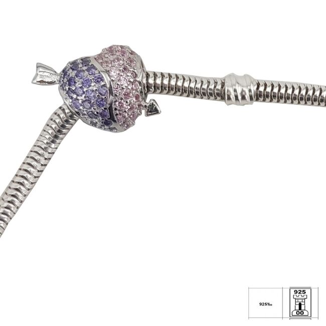 Talisman argint inima si sageata