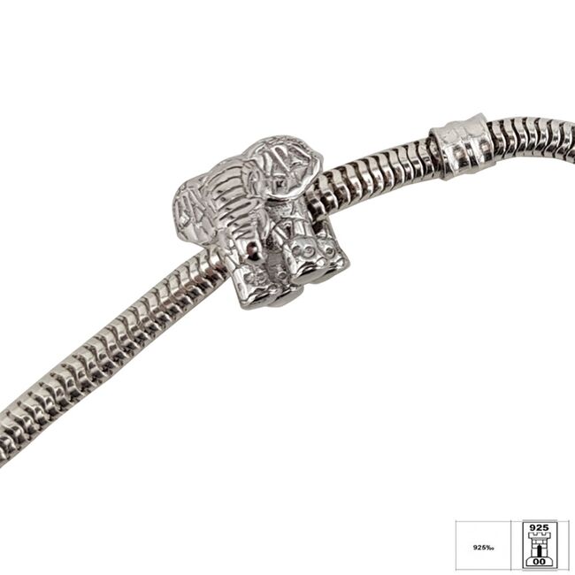 Talisman argint elefant stilizat