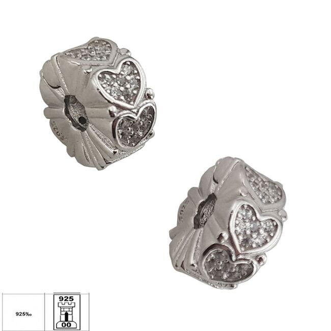 Talisman argint opritor inimioare