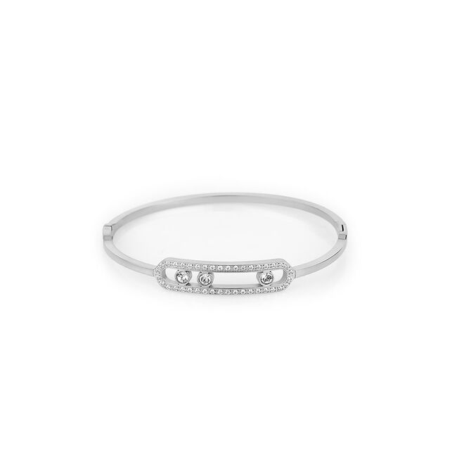 Bratara argintie, Daniel Klein, pentru dama, din otel inoxidabil, DKJ.3.10011-L-1