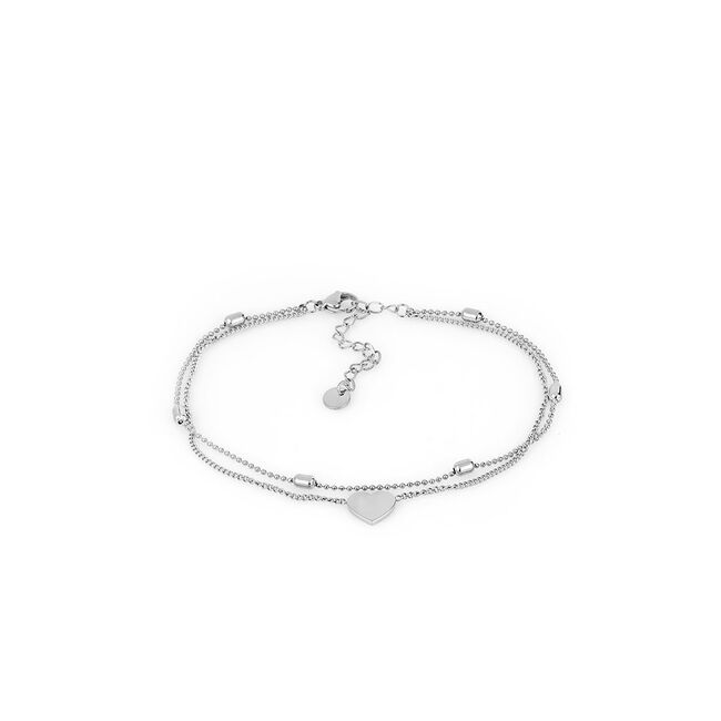 Bratara picior argintie, Daniel Klein, pentru dama, din otel inoxidabil, DKJ.5.50004-3