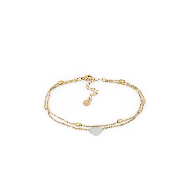 Bratara picior aurie, Daniel Klein, pentru dama, din otel inoxidabil, DKJ.5.50004-2