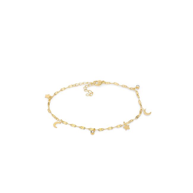 Bratara picior aurie, Daniel Klein, pentru dama, din otel inoxidabil, DKJ.5.50005-1