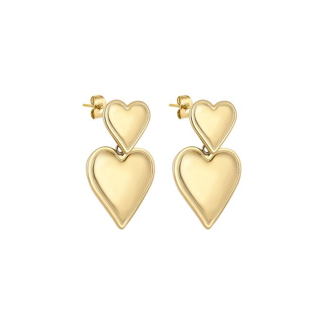 Cercei aurii, Daniel Klein, pentru dama, din otel inoxidabil, DKJ.5.30002-2