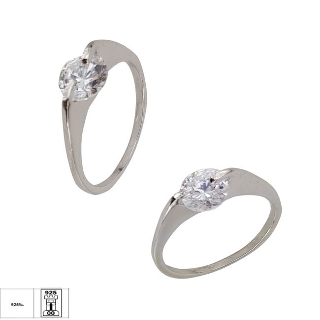 Inel argint elegant zirconiu Afra marimea 58