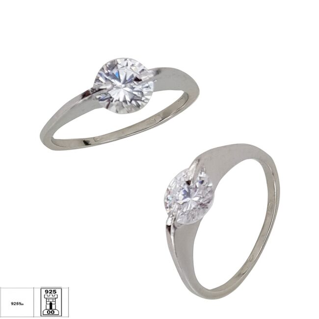 Inel argint elegant zirconiu Afra marimea 58