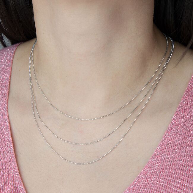 Lant argint cu trei randuri de lanturi Nuri