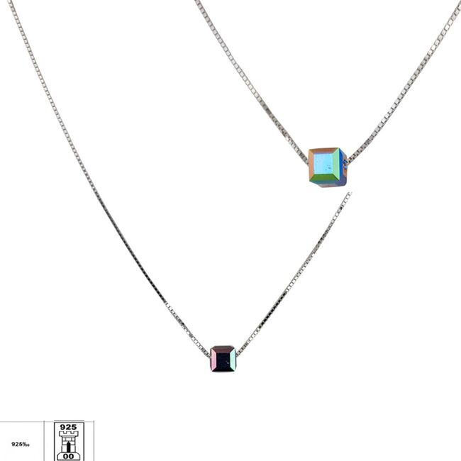 Lant argint cu pandantiv crystal Thia