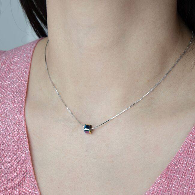 Lant argint cu pandantiv crystal Thia