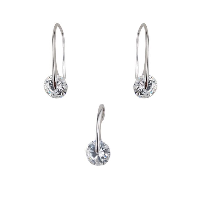 Set argint elegant zirconiu Afra