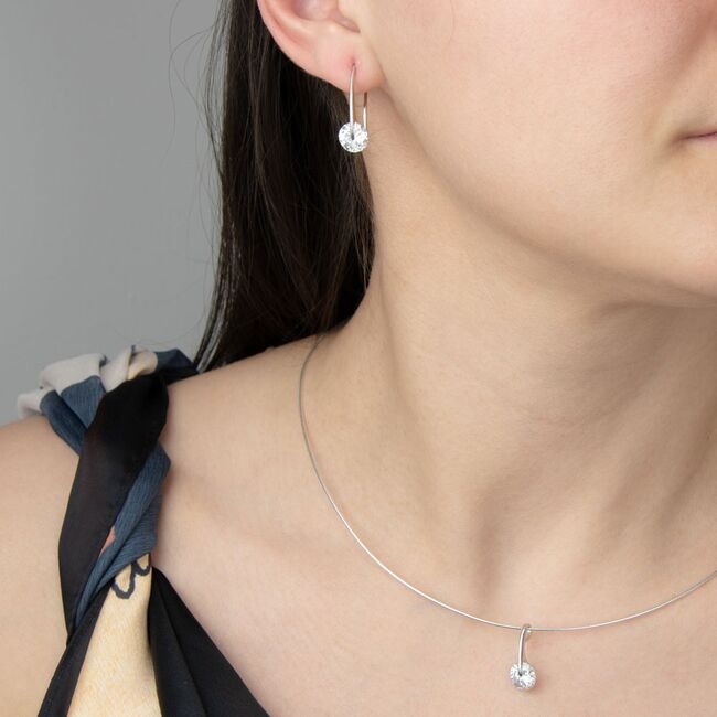 Set argint elegant zirconiu Afra