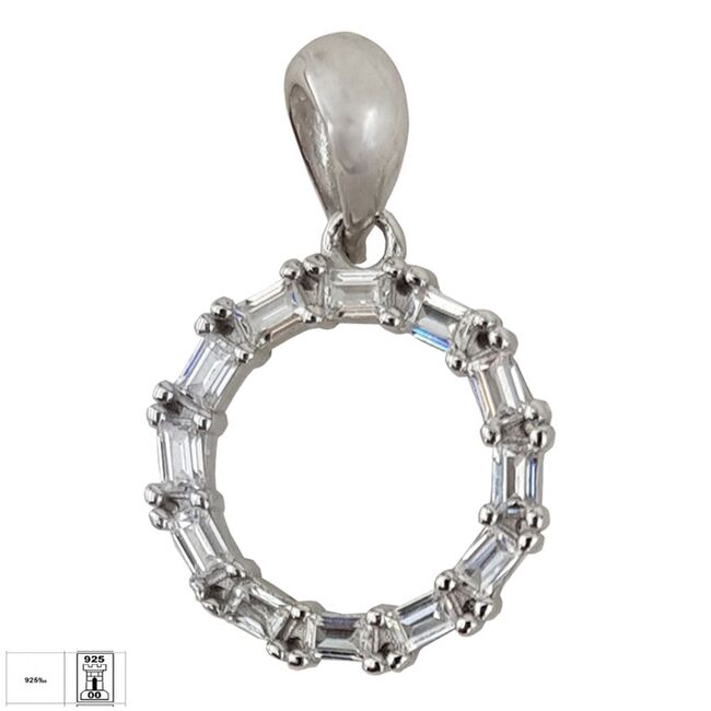 Set argint simplu cu zirconii  Liza