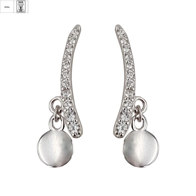 Cercei argint banut zirconii Thia