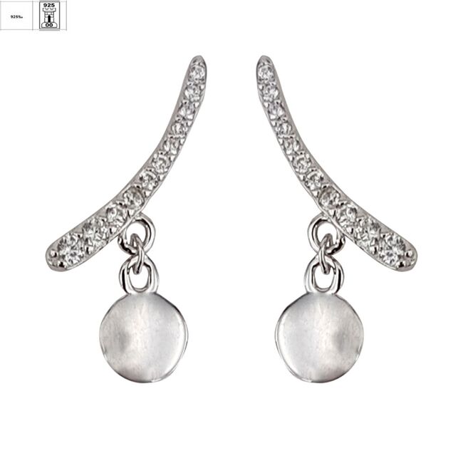Cercei argint banut zirconii Thia
