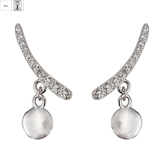 Cercei argint banut zirconii Thia
