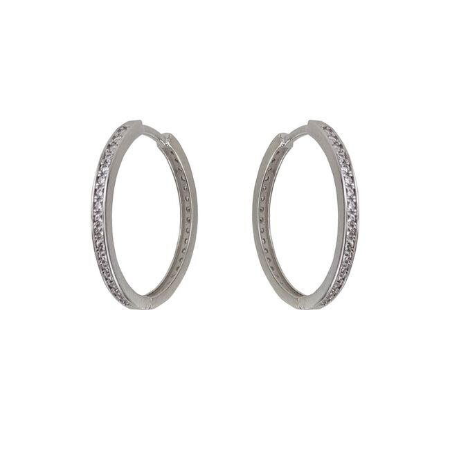 Cercei argint creola zirconii Thia