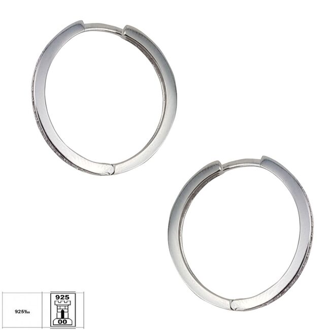 Cercei argint creola zirconii Thia