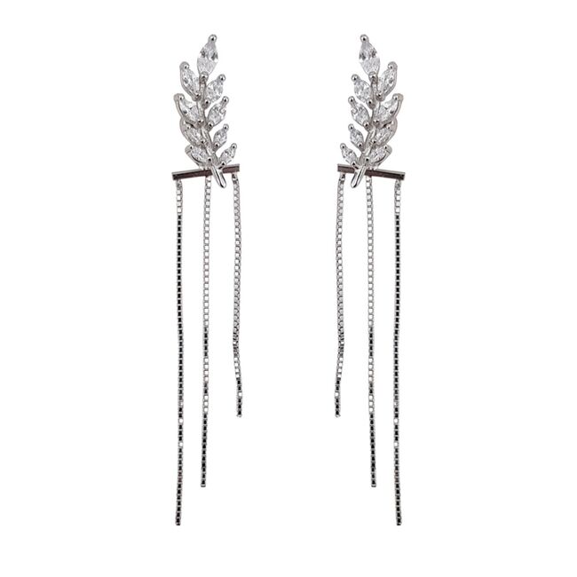 Cercei argint eleganti crencuta zirconii Thia