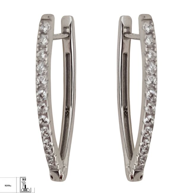 Cercei argint eleganti zirconii Thia