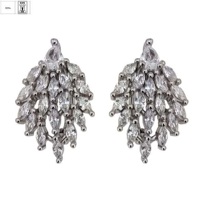 Cercei argint eleganti zirconii Thia