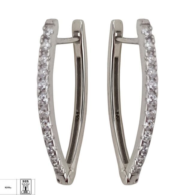 Cercei argint eleganti zirconii Thia