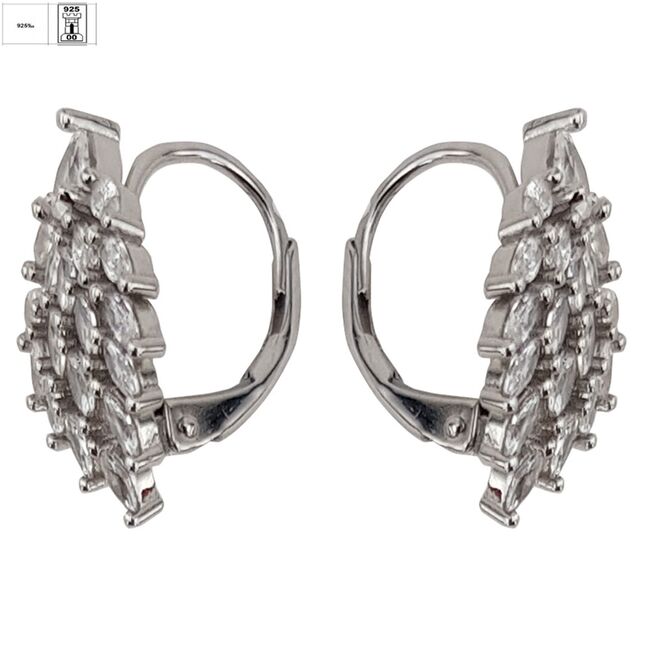 Cercei argint eleganti zirconii Thia