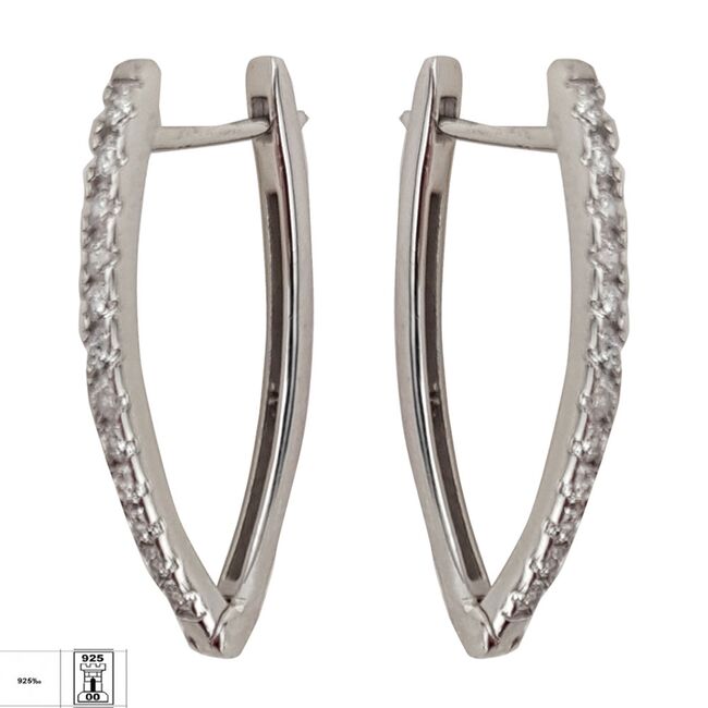 Cercei argint eleganti zirconii Thia