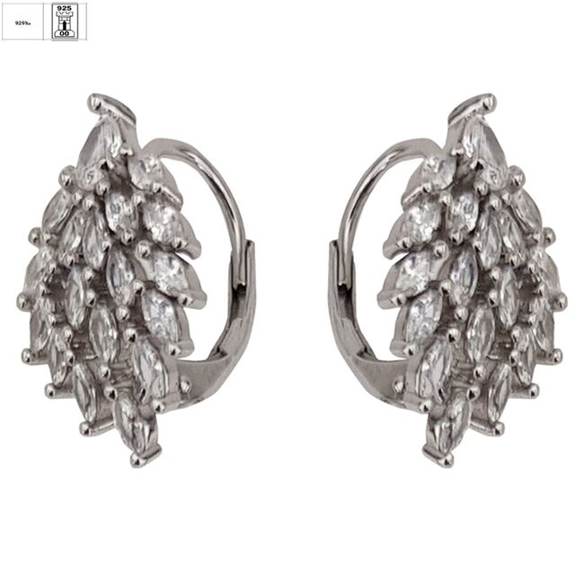 Cercei argint eleganti zirconii Thia