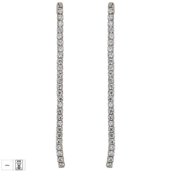 Cercei argint lungi tennis Thia