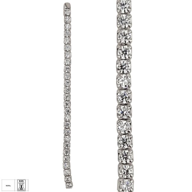 Cercei argint lungi tennis Thia