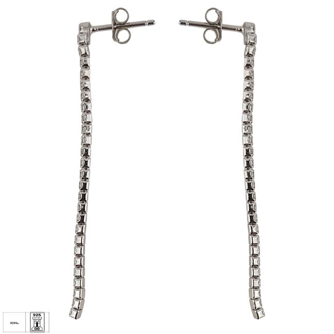 Cercei argint lungi tennis Thia