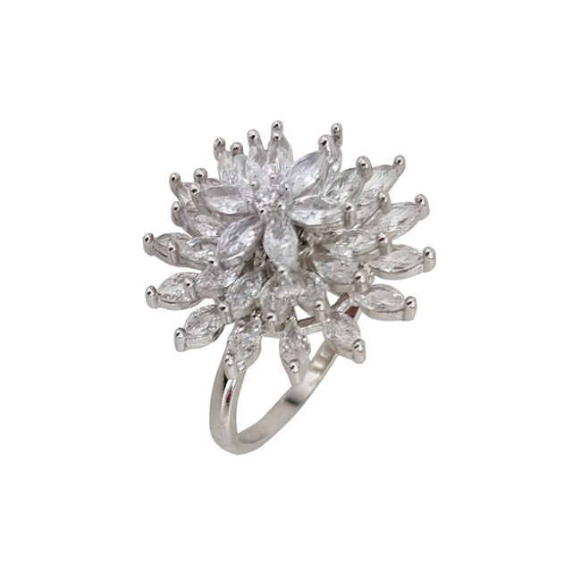 Inel argint elegant floare Thia marimea 58