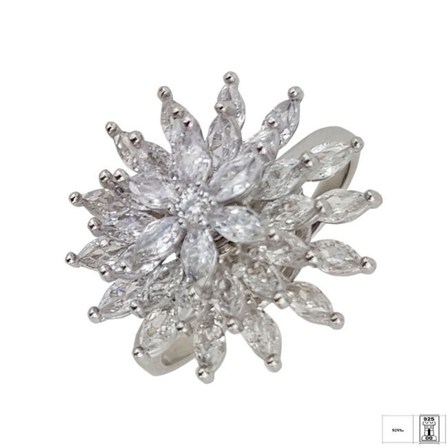 Inel argint elegant floare Thia marimea 59