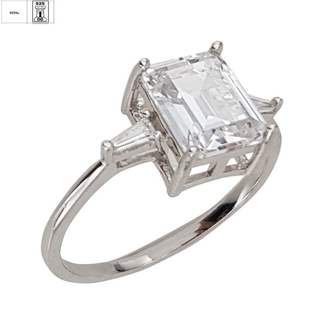 Inel argint tip logodna zirconii Thia