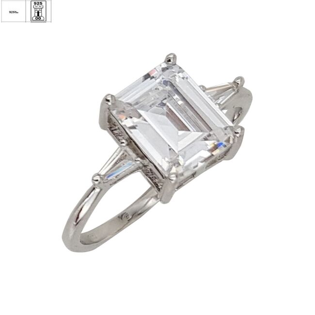 Inel argint tip logodna zirconii Thia