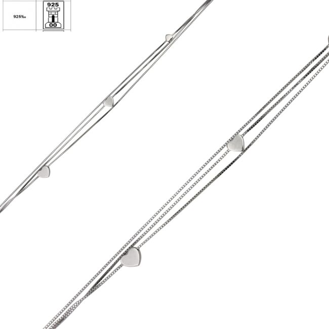 Bratara argint picior inima Trio