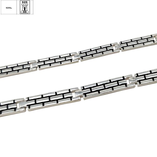 Bratara argint barbati email Gill