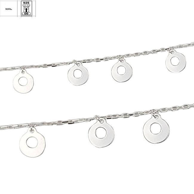 Bratara argint cercuri Circles