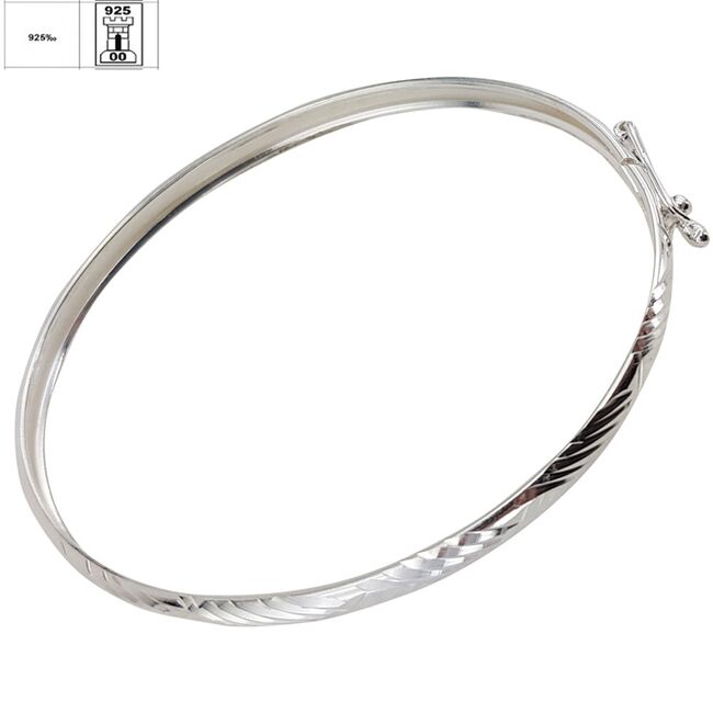 Bratara argint fixa Lines