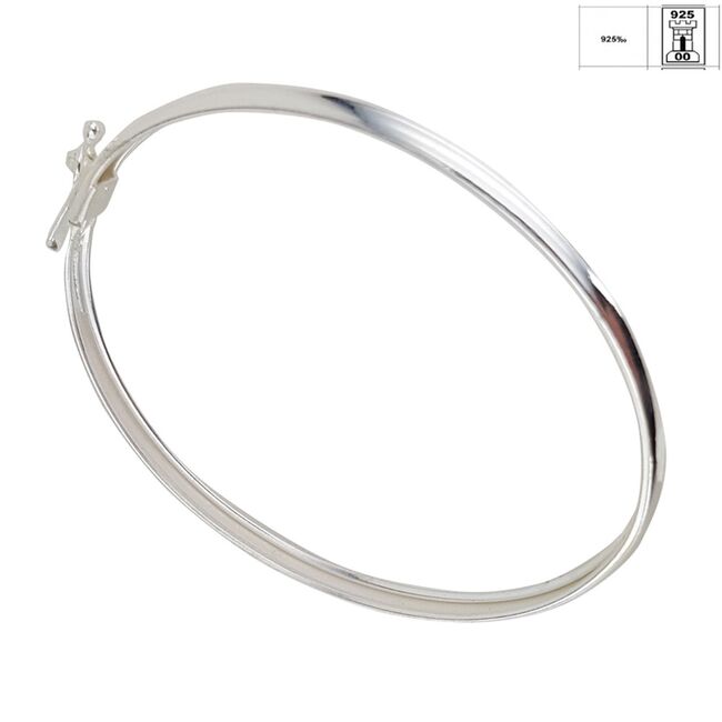 Bratara argint fixa lucioasa Lucy