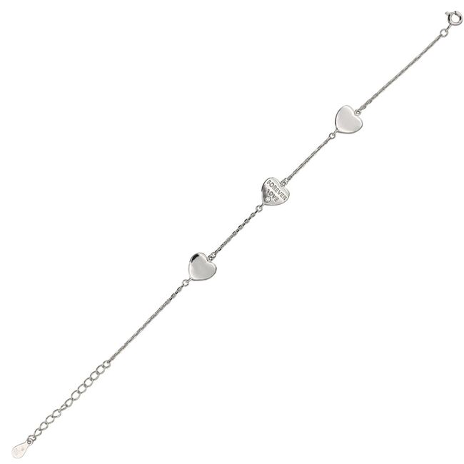 Bratara argint inimi Trio