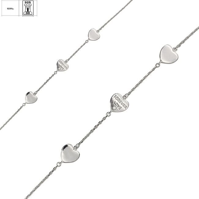 Bratara argint inimi Trio