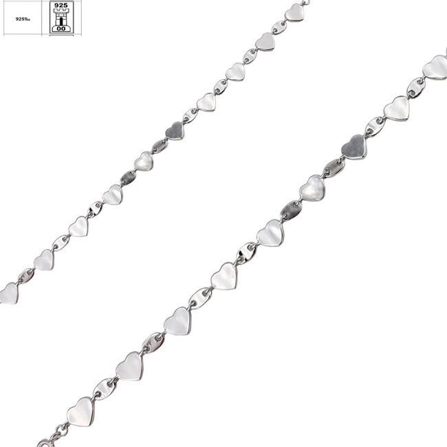 Bratara argint inimioare Hearts