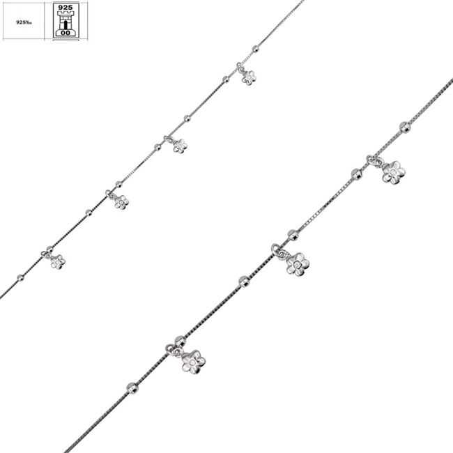 Bratara argint picior flori Flores