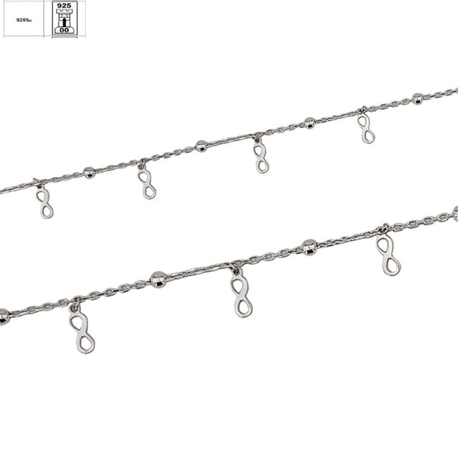 Bratara argint picior infinit Infinity