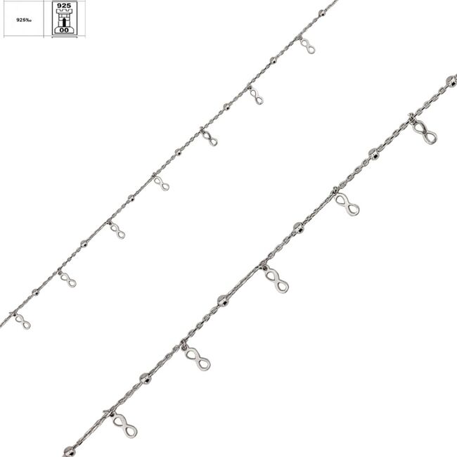 Bratara argint picior infinit Infinity