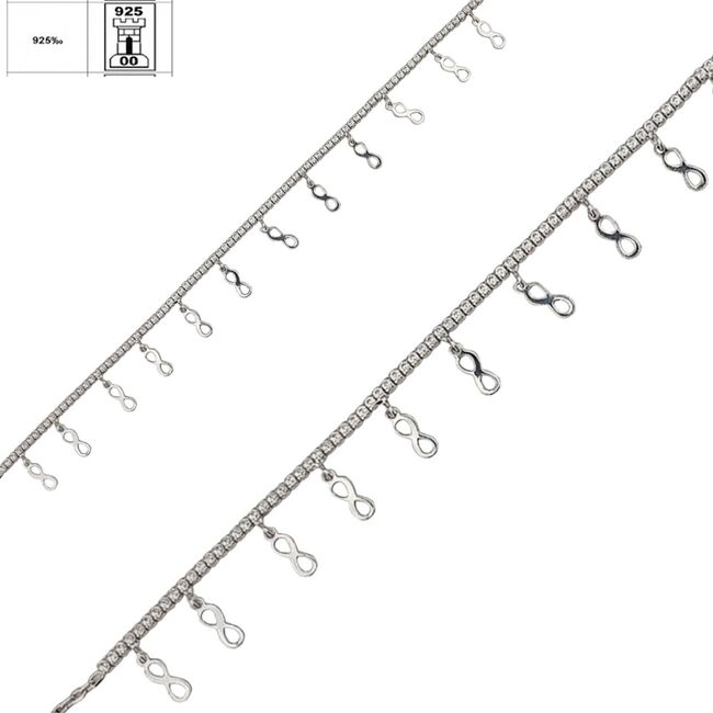 Bratara argint tennis Infinity