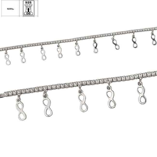 Bratara argint tennis Infinity