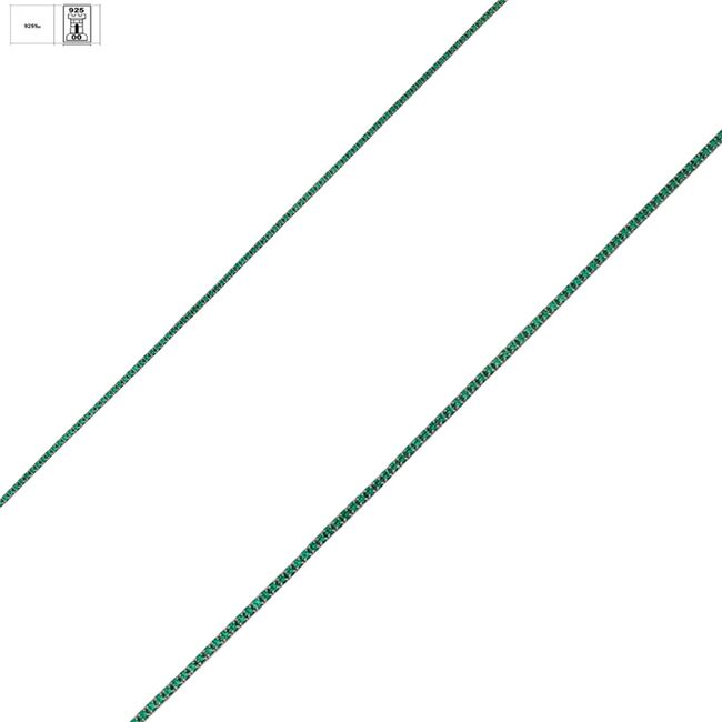 Bratara argint tennis zirconii Green